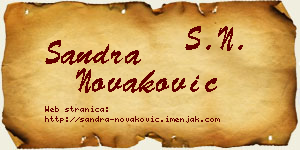 Sandra Novaković vizit kartica
